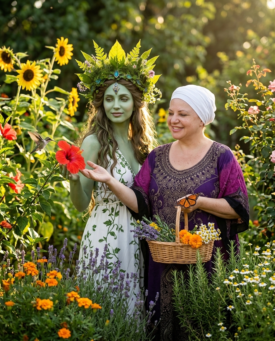 O Jardim da Cura — flores medicinais