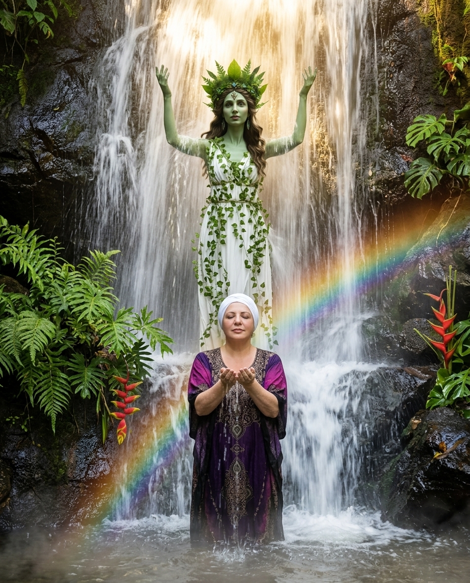 A Cachoeira Sagrada — água benta